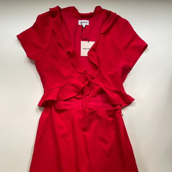 Superdown Ruffle Tie Dress NWT - Picture 1 of 3